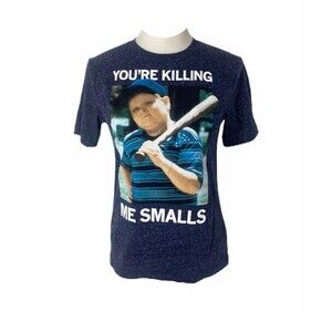 The Sandlot Boy's Shirt Blue Short Sleeve Graphic Movie Print Size Large